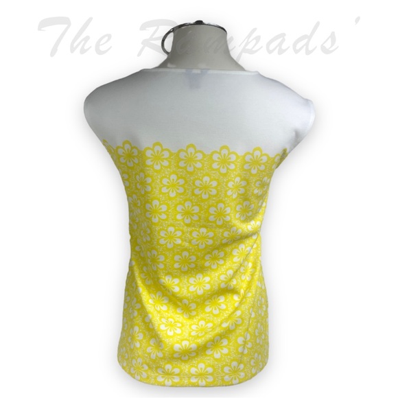 Ann Taylor Upper White Yellow Floral Pattern Body Blouse Size Petite Sma… - Picture 3 of 8